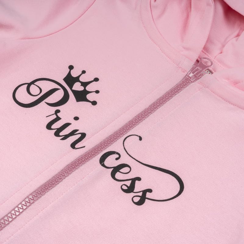 ARIEL Kids Cotton Fleece Full Sleeve Hoodie Sweatshirt for Boys and Girls (BABYPRINCESSHOOD-34YRS) Pink - Image 2 thumbnail