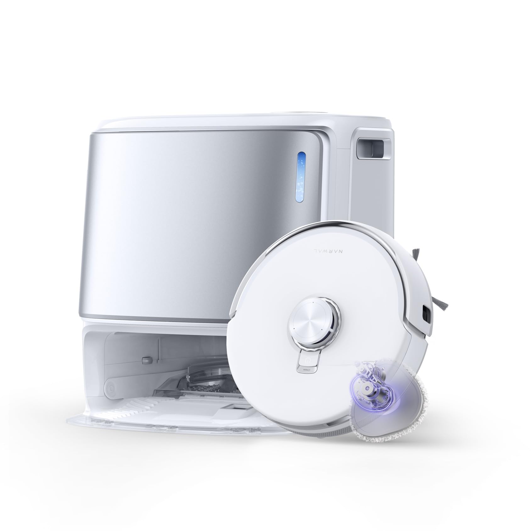 NARWAL Freo Z10 Ultra Robot Aspirateur Laveur, Balai Intelligent 18000Pa - Extension Serpillère Dynamique, Système Anti-Enchevêtrement, Nettoyage Humide/Sèche, Station Tout-en-Un