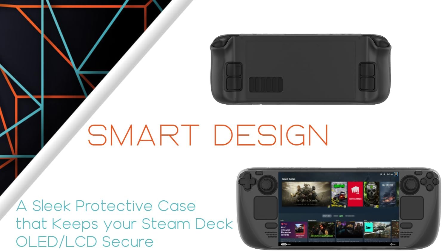 Steam Deck Case for LCD/OLED TPU Protective Crystal Clear Case Cover for Steam Deck Precision Molded Anti-Slip Hard Case Cover for Steam Console Ergonomic Grip Lightweight Durable