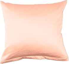 Lorena Uni Classic Mako-Satin Kissen Bezug einfarbig Baumwolle (apricot, 40 cm x 40 cm)