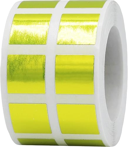 Etiquetas adhesivas cuadradas de oro metálico de 12 pulgada, 1,000 adhesivos de puntos de codificación de colores para una gestión eficiente de
