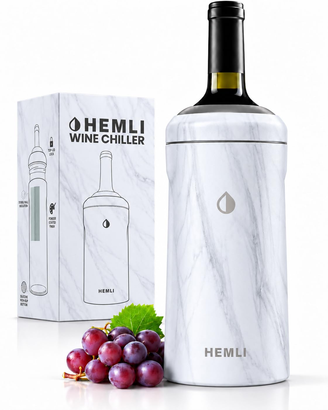 Wine Bottle Chiller Insulator Sleeve, Keeps Wine and Champagne Cold for 12 Hours, Vacuum Insulated Wine Bottle Cooler — Amazon image 14