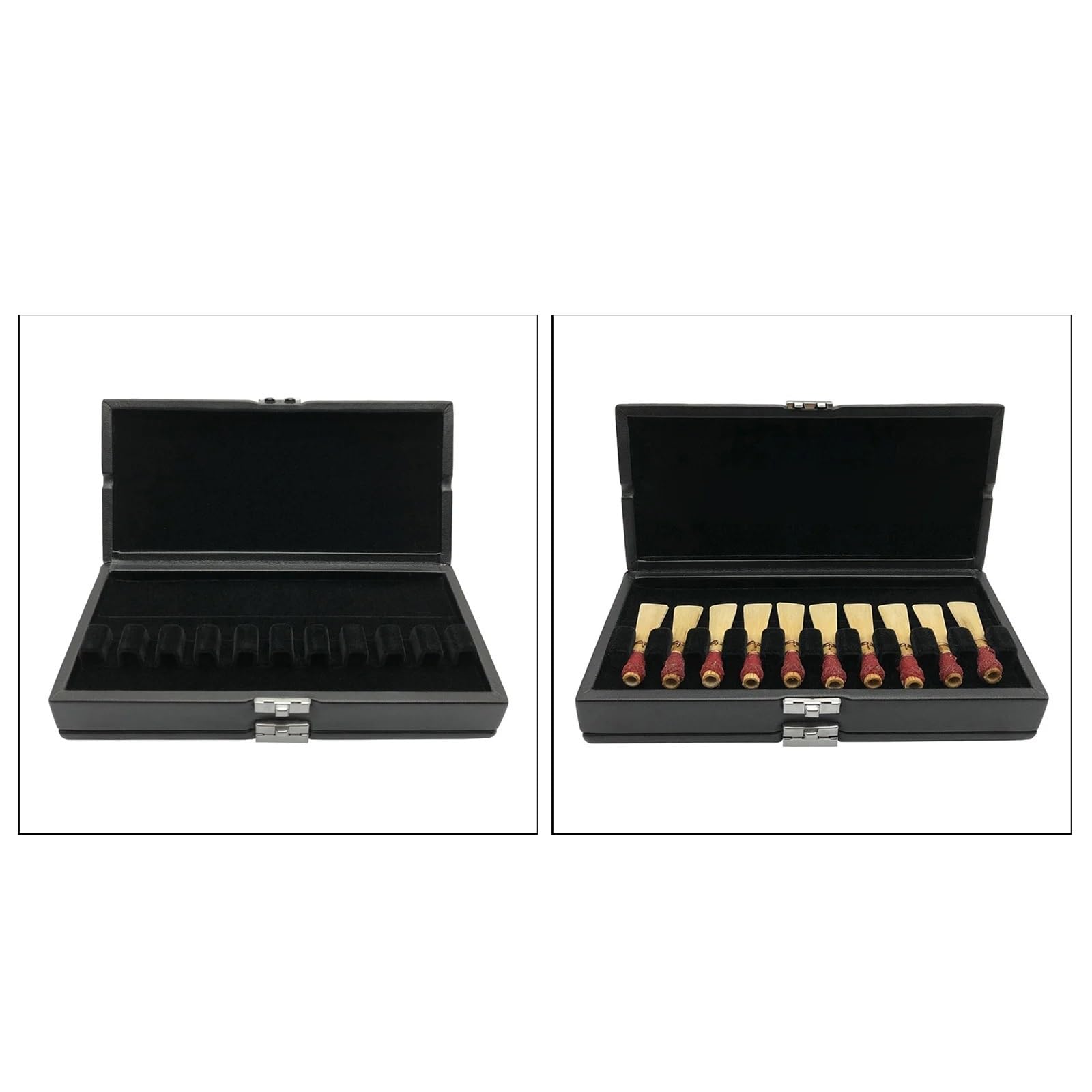 Scatola di immagazzinaggio for ance Custodia for 20 for for fagotto Oboe for strumento a fiato for oboe Pelle PU Custodia per ance oboe
