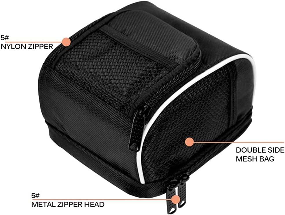HBJWOV Bicycle Front Tube Storage Bag Waterproof Handlebar Basket Bag Cycling Frame Pannier for Electric Scooter Bike Accessories