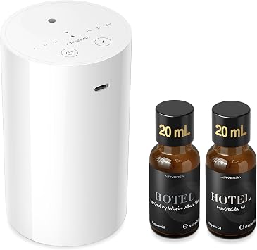 Airversa AN8 Waterless Essential Oil Diffuser Starter Kit, White