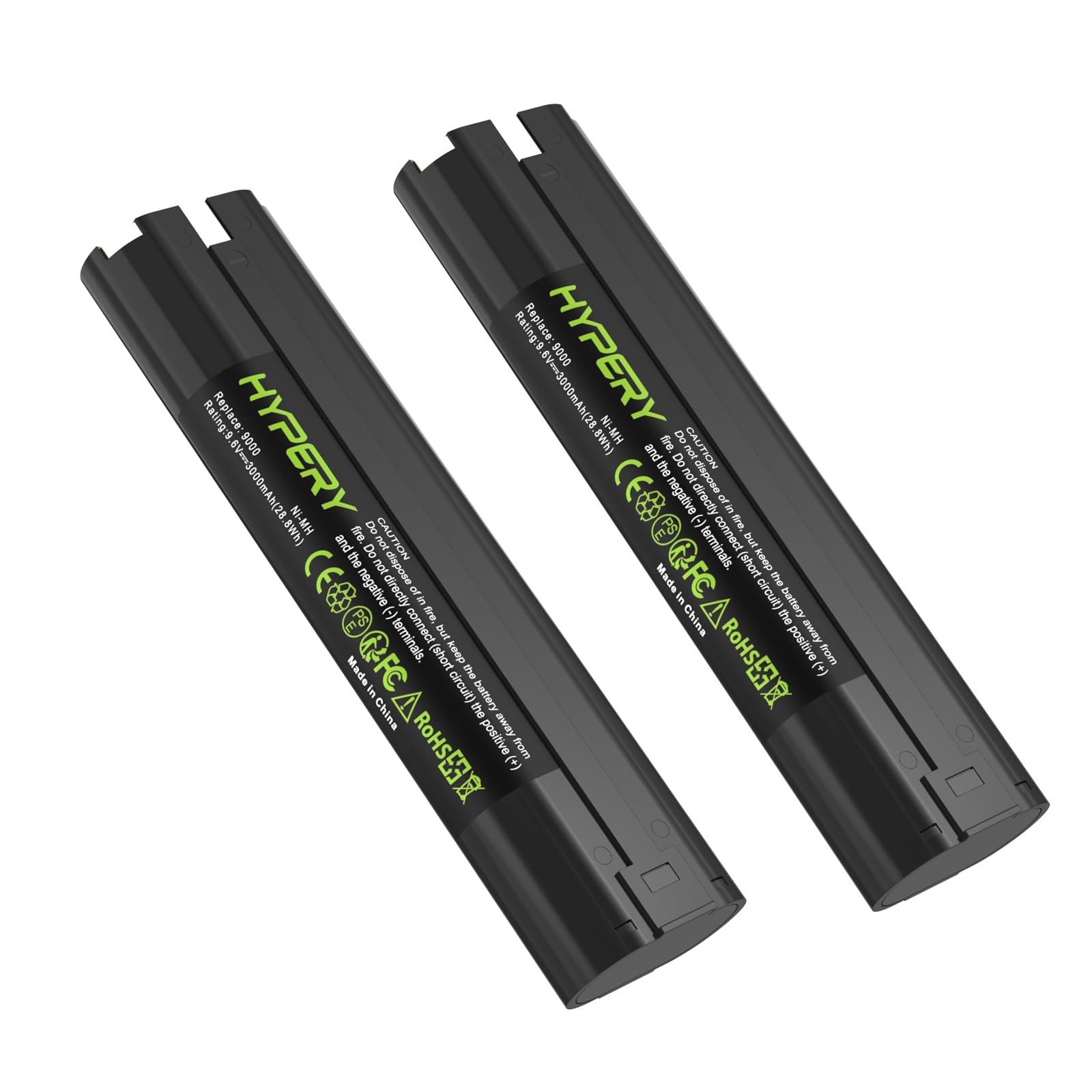 Paquete de 2 baterías de repuesto NI-MH de 3000 mAh para Makita 9.6 V batería – Compatible con Makita 9000, 9001, 9002, 9600, 4093D, 4190D, 191681-2, con mayor seguridad y mayor tiempo de