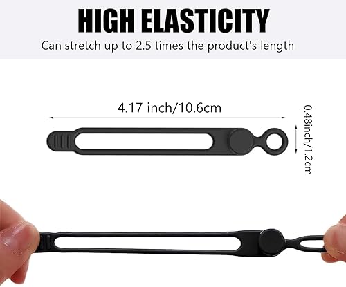 Miniatura 2 de Organizador de Cables de Datos, NUEVAS Bridas Elásticas de Silicona 2026, Bridas de Cable Reutilizables Organizador de Gestión de Cables