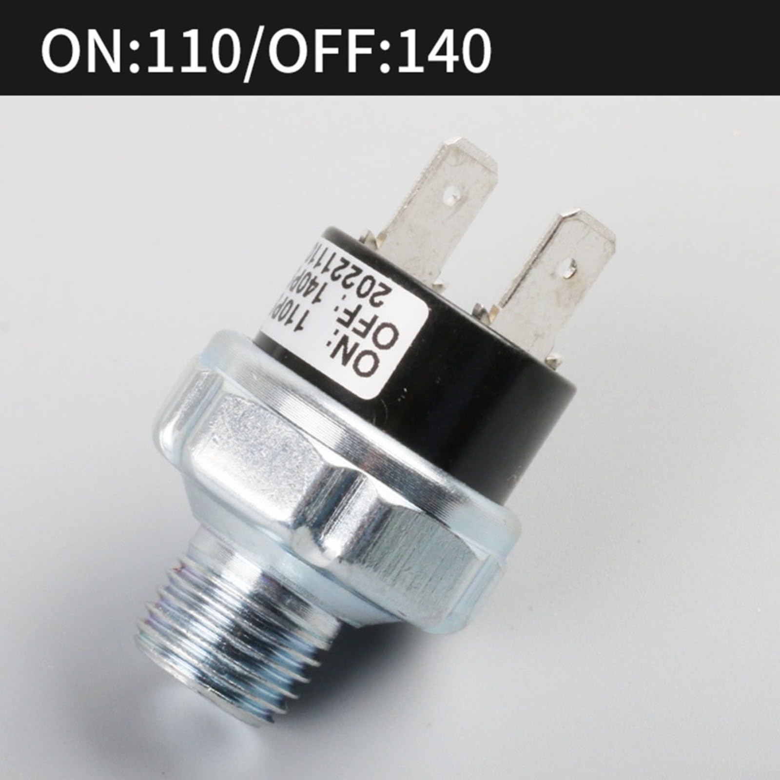 1/4-18 NPT Interrupteur de contrôle de pression d'air 110-140 PSI pour suspension pneumatique et réservoir de compresseur
