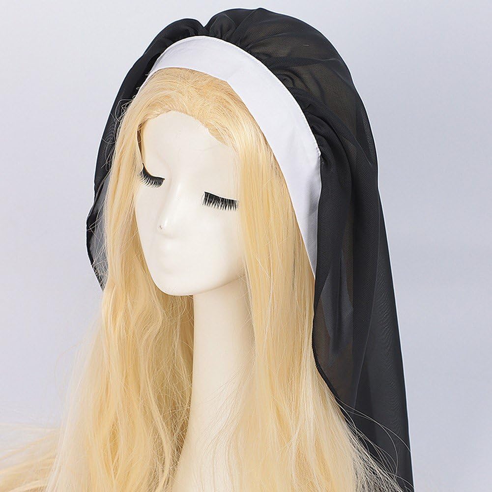 Wudaizhi Conjunto De Disfraz De Aterradora para Mujer, Vestido De Elegante para Adultos, Disfraz Religioso De Sacerdote para Halloween, Carnaval Y Fiesta De Cosplay.