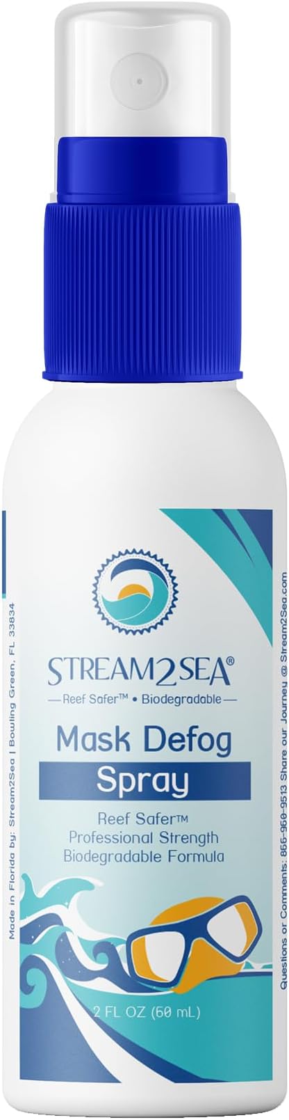 Reef Safe Anti-Fog Spray for Swim Goggles, Snorkel Masks & Glasses - Defogger for Swim Goggles & Masks