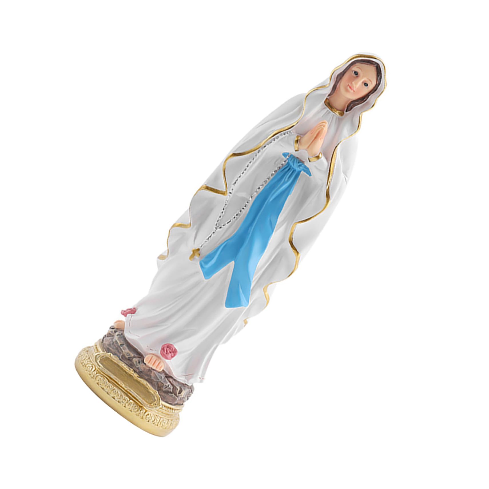 Figurine Vierge en Résine Ornement Catholique Décoration Religieuse Église