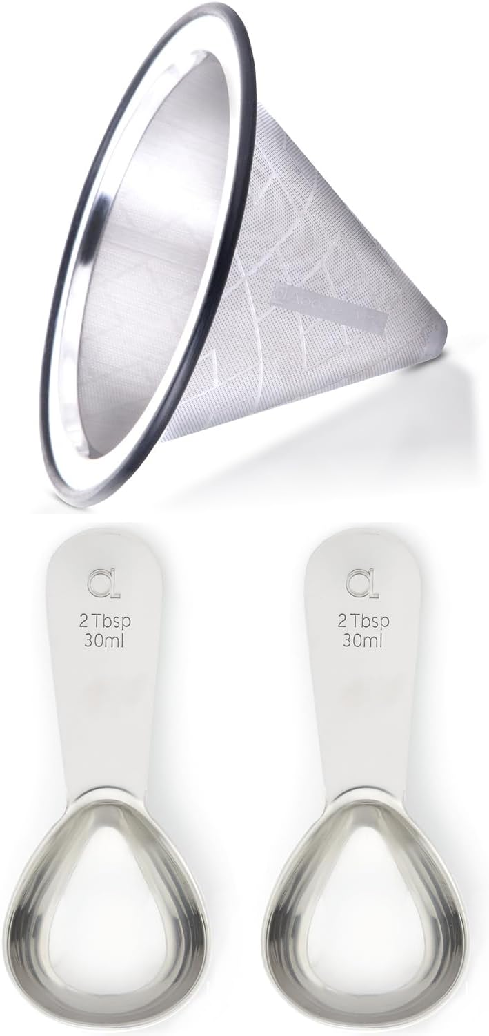 Silver - Coffee Scoop (2 tbsp) + Coffee Filter