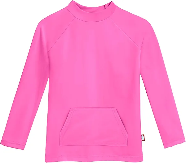 Made in USA Toddler Boys and Girls Rashguard UPF 50+ Sun Protective Long Sleeve Kids Swimwear