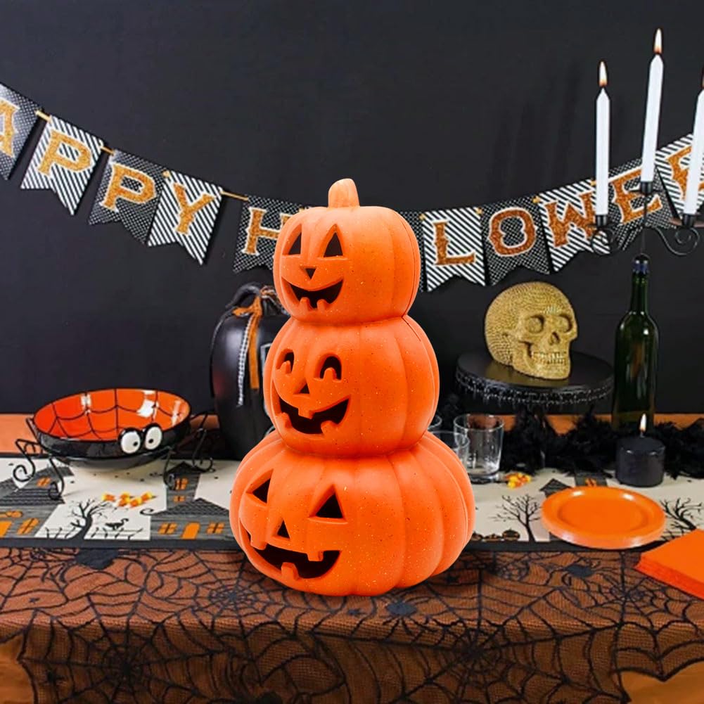 Jack O latarnia dyniowa LED, 3 poziomy, dekoracja na Halloween