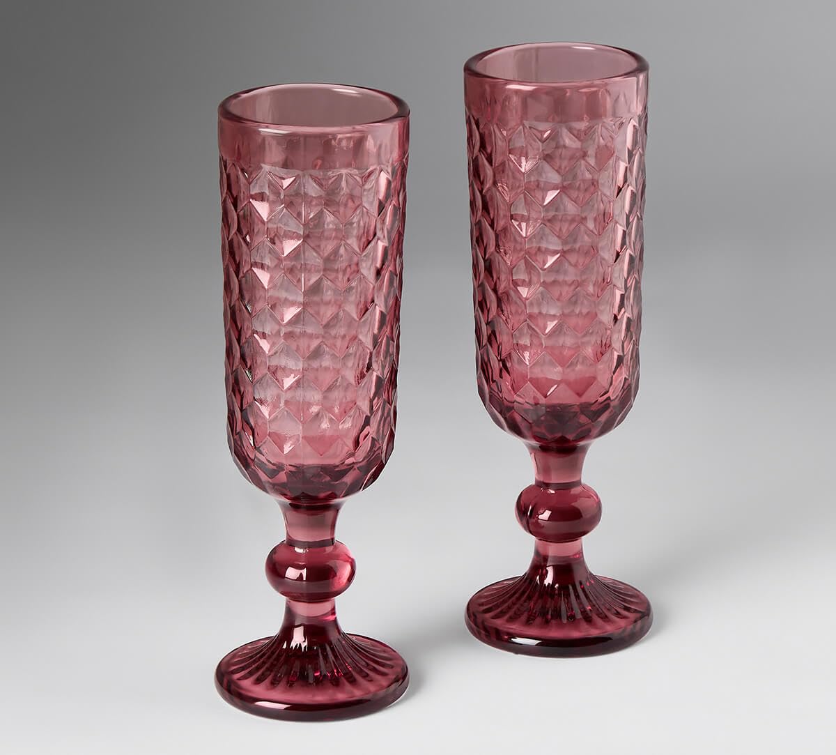 India Circus by Krsnaa Mehta Merlot Embossed for Red & White Wine, Champagne, Water, Juice, Mocktails & Cocktails Glasses | Ideal for Gifting, Set of 2 (150ml Each) 1
