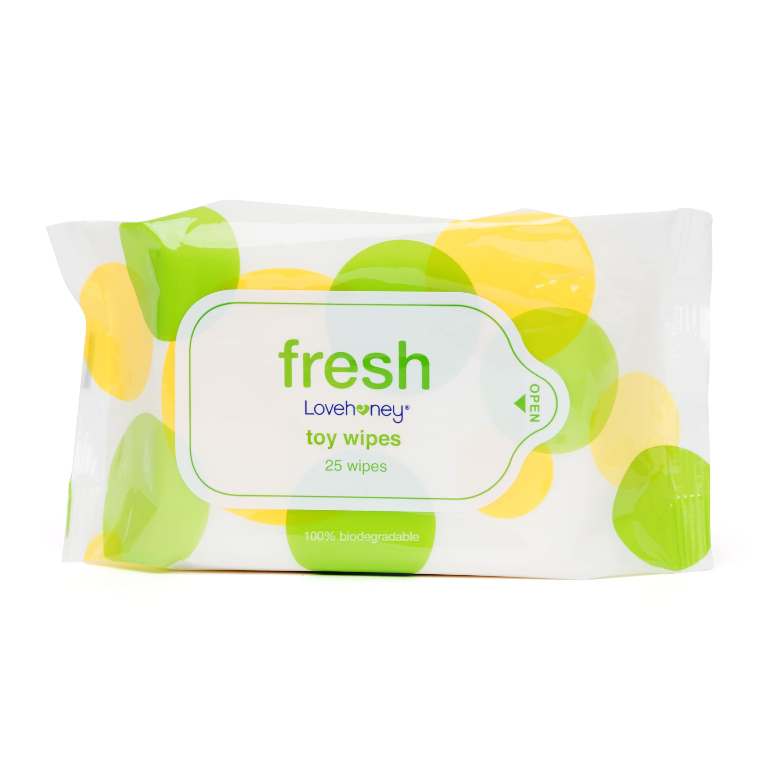 Fresh Toy & Body Wipes - Soothing Aloe Vera Wipes - Gentle on The Skin - Resealable Packet Keeps Everything Moist - Travel Friendly Size - Pack of 25