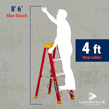 Amazon | Louisville Ladder 4フィート ファイバーグラス