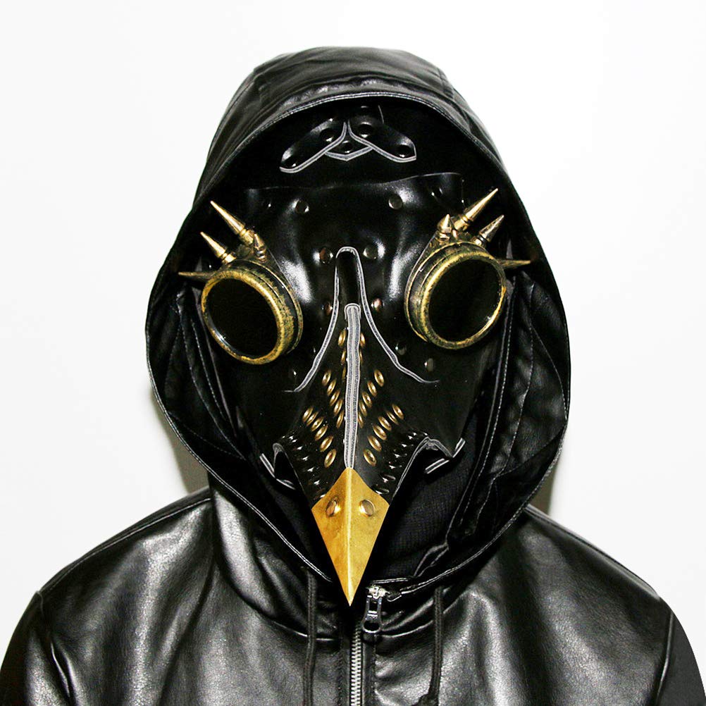 Halloweenowa maska ​​z dziobem ptaków Steampunk Maska z dziobem zarazy Materiały na bal przebierańców karnawałowy występ