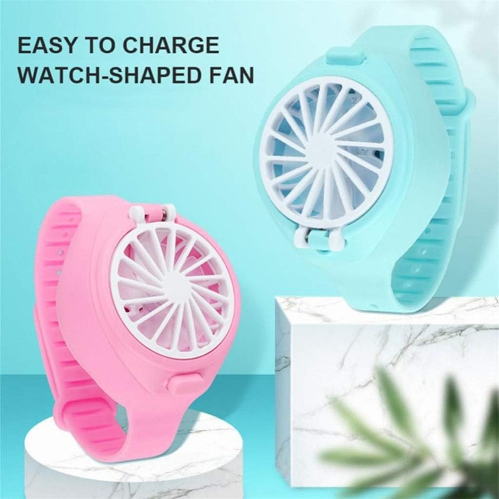 Cooling Mini Watch Fan Handheld fan Student Small Wrist Mute for Indoors or Outdoors Traveling(Blue) image 4