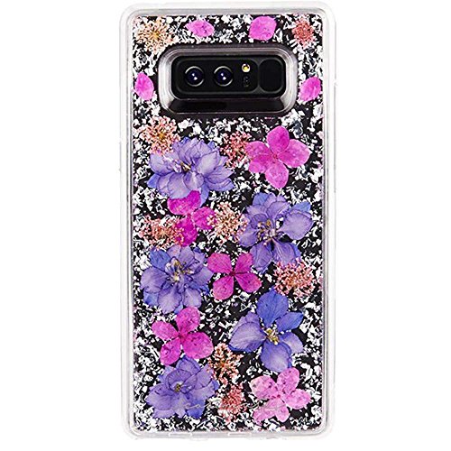 Case-Mate Note 8 Case - KARAT PETALS - Made With Real Flowers - Military Drop Protection - Slim Protective Design for Samsung Galaxy Note 8 - Purple Petals