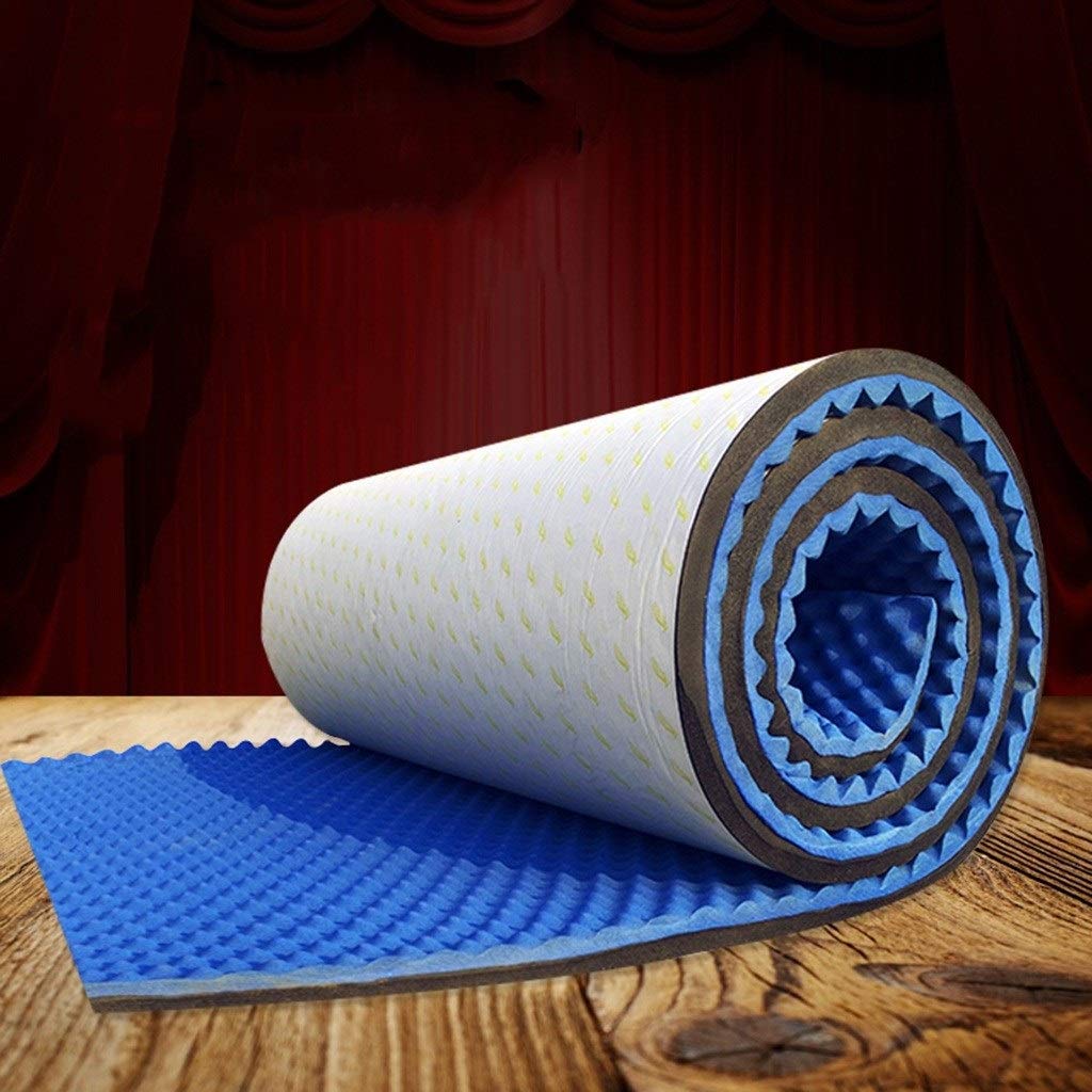 Anti-Noise Bedroom Soundproof Foam, Factory Office Acoustic Room Treatment Wall Installation Acoustic Panels One Square Meter Household Products (Color : Black) (Blue)