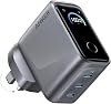 Anker Prime Charger,160W 3-Port Compact GaN USB C Charger Block,Smart Display and Touch Control,Up to 140W Single‑Port Charging,for MacBook Pro,Laptop,iPhone 17 SeriesCable Not Included,Non-Battery