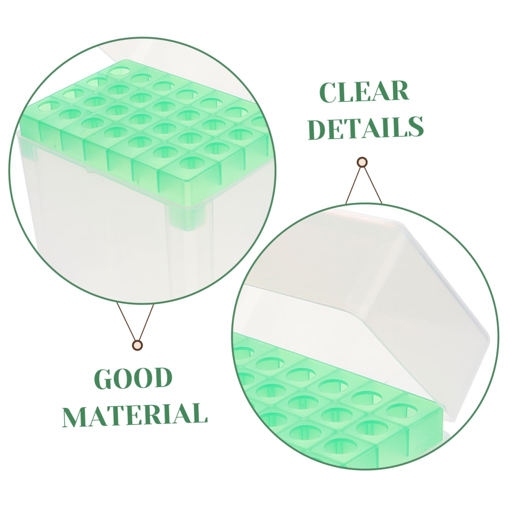SOLUSTRE 4piezas Caja De Almacenamiento Para Tubos De De Laboratorio Huecos Soporte Para Para Organizar Consumibles De Laboratorio