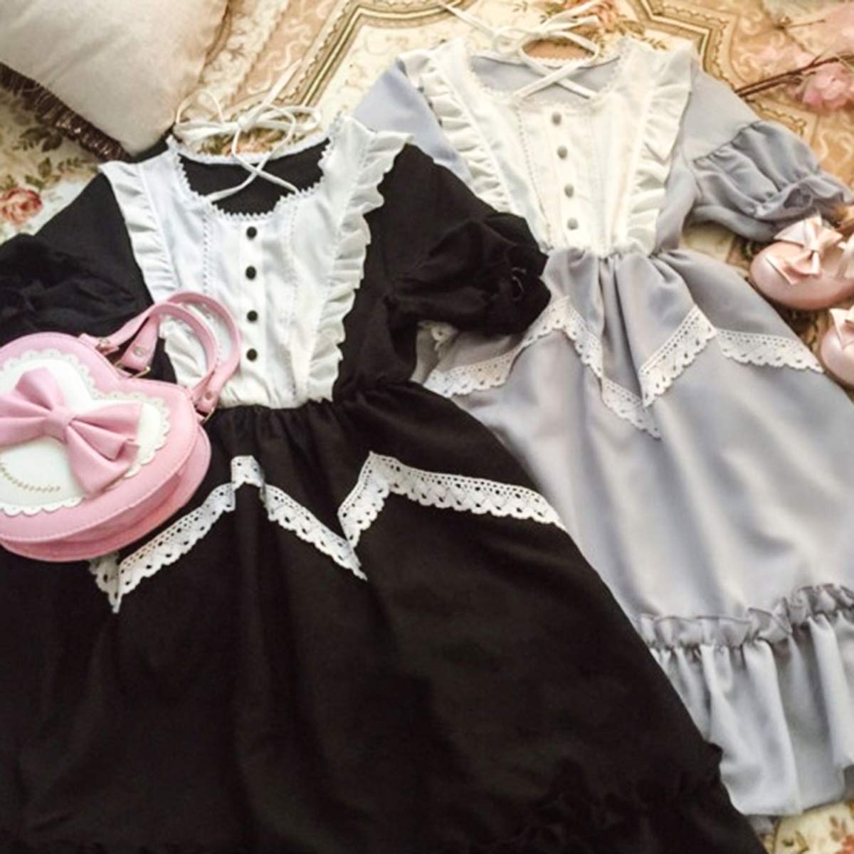 Amazon | [jastie] 暗黒系ゴシックロリータドレス パーティー日常  