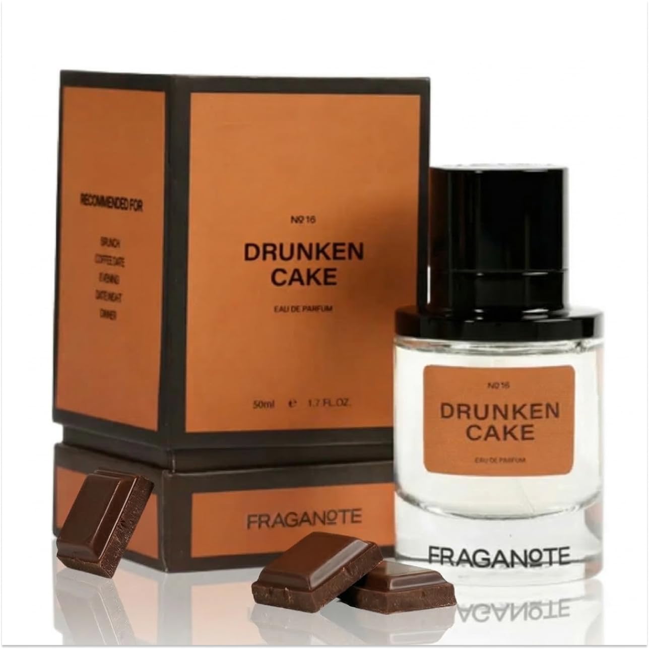 Fraganote Drunken Cake Unisex Perfume For Man & Women | Premium Eau De Parfum 50ML | Long-Lasting Sweet Gourmand Fragrance with Tiramisu, Vanilla & Musk | Warm & Cozy Scent for Work, Brunch, Coffee and Dinner Date