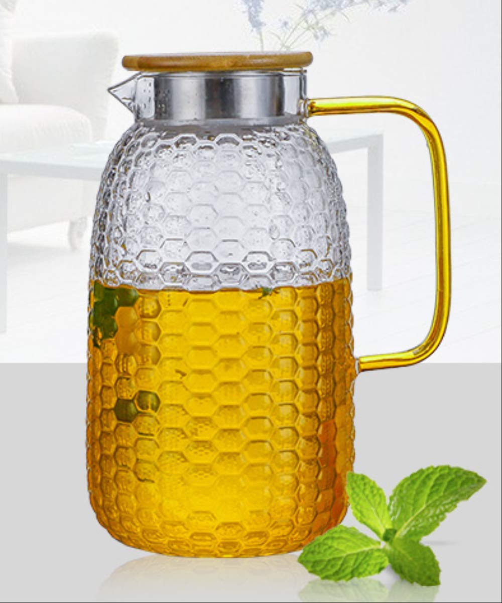 Botella de agua de vidrio resistente al calor con acabado refinado para servicio de mesa