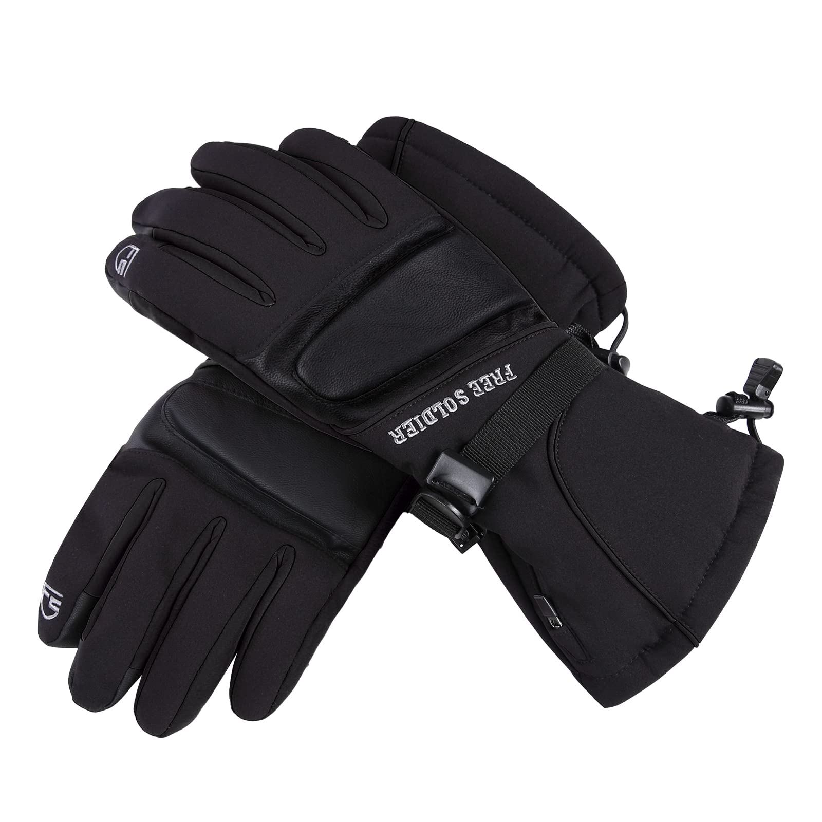 FREE SOLDIERWinter Snow Ski Gloves Waterproof Snowboarding Nylon Shell Touch Screen Gloves