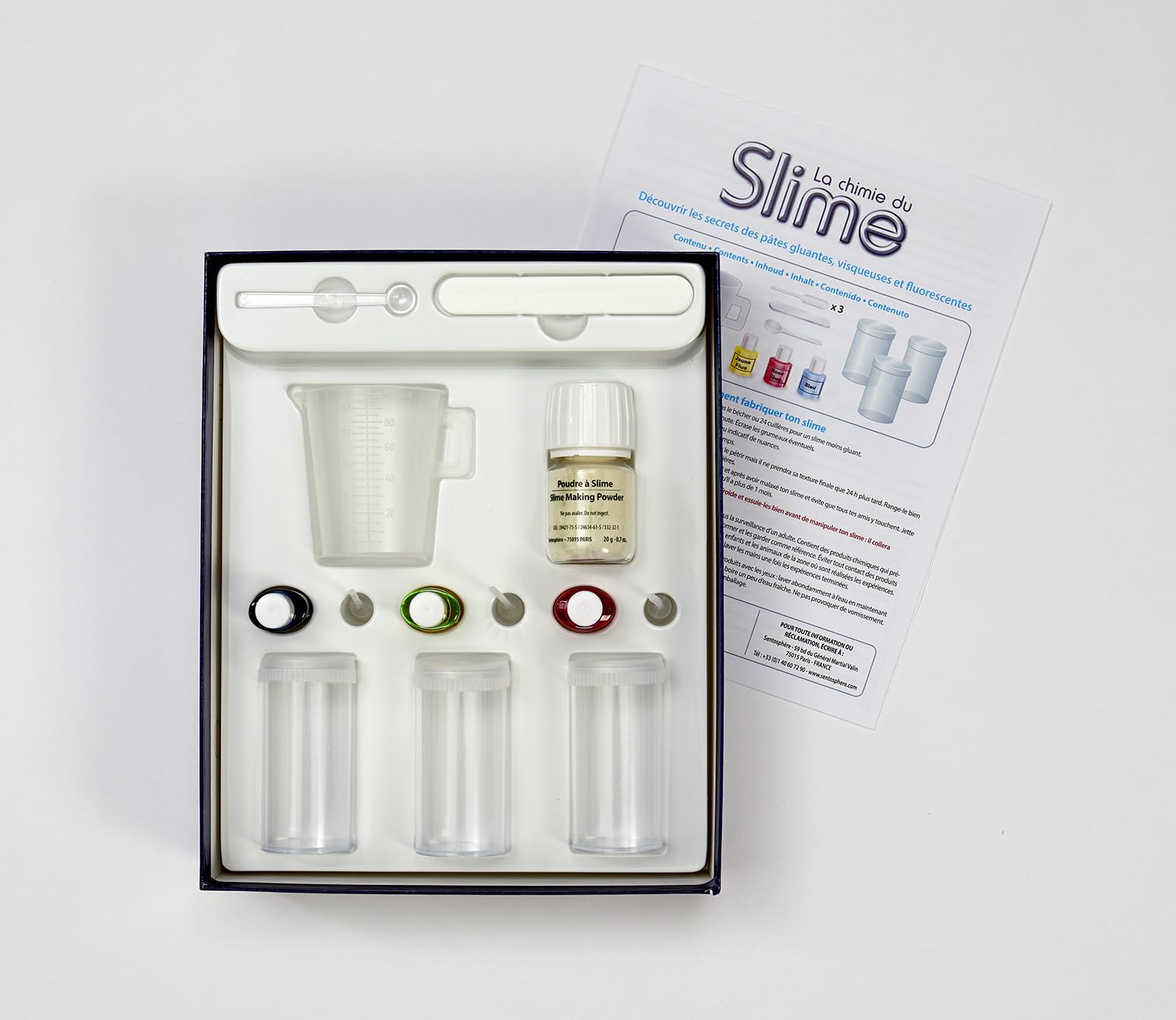 Sentosphère Planète Science La Chimie du Slime Fabriquer Son Propre Slime Atelier Créatif pour Enfants dès 8 Ans Fabriqué en France