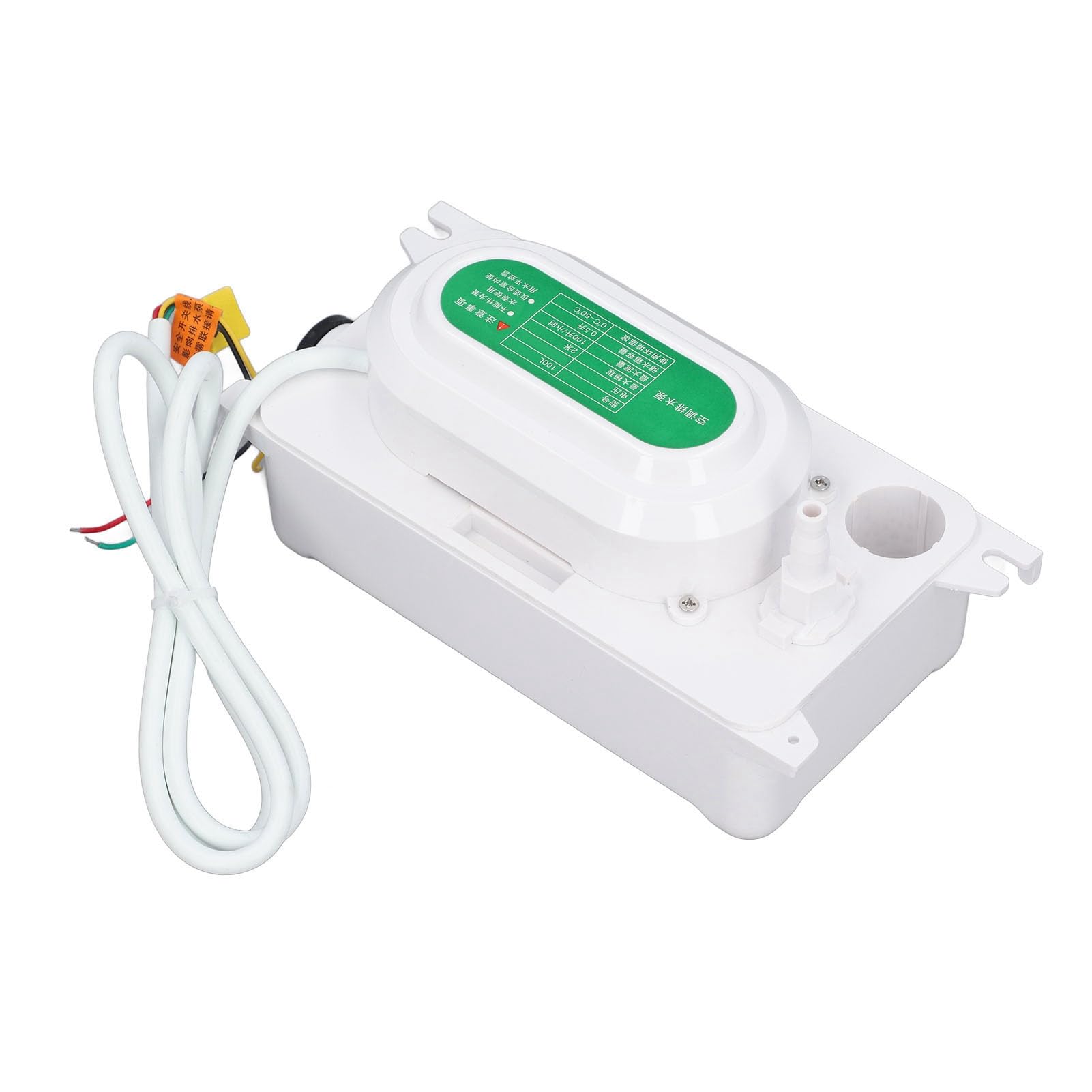 Condensate Pump Automatic Removal 100LH 0.5L, Water Level Sensor for Safety, Stable, Ideal for Homes, Shopping Malls