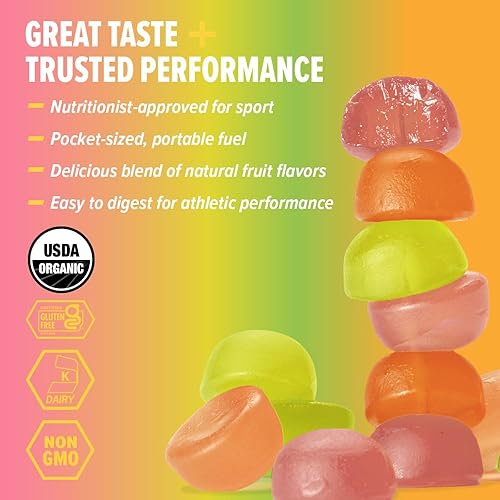 Miniatura 3 de Honey Stinger Masticables energéticos orgánicos Citrus Splash, sin gluten y sin cafeína, para ejercicio, correr y rendimiento, nutrición deportiva