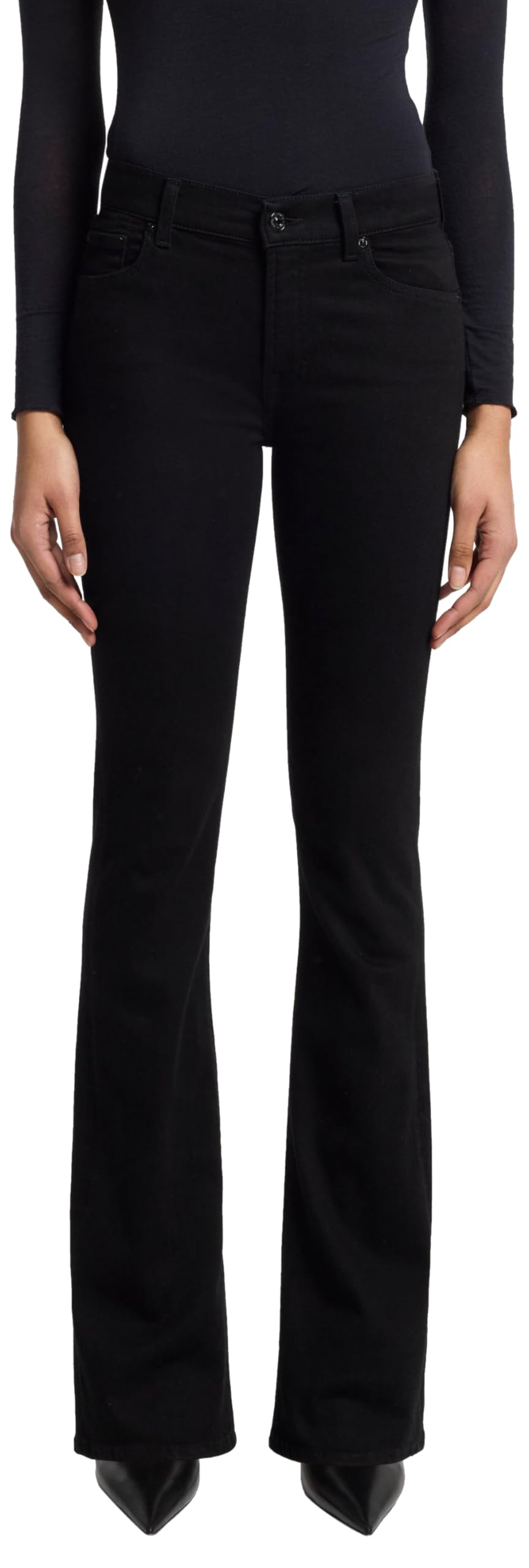 7 For All Mankind Women's Bootcut Soho Night Jeans, Black, 29 W