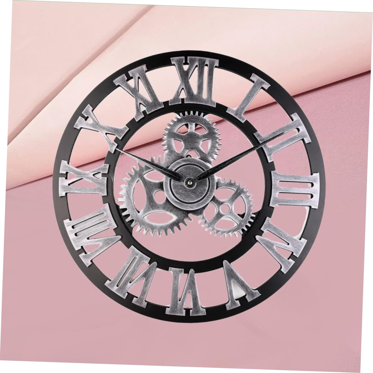 Ciieeo Reloj de Pared Decorativo de Estilo Industrial Retro Batería para Salas de Estar Cocinas Oficinas Diseño de Engranajes para Decoración de Pared