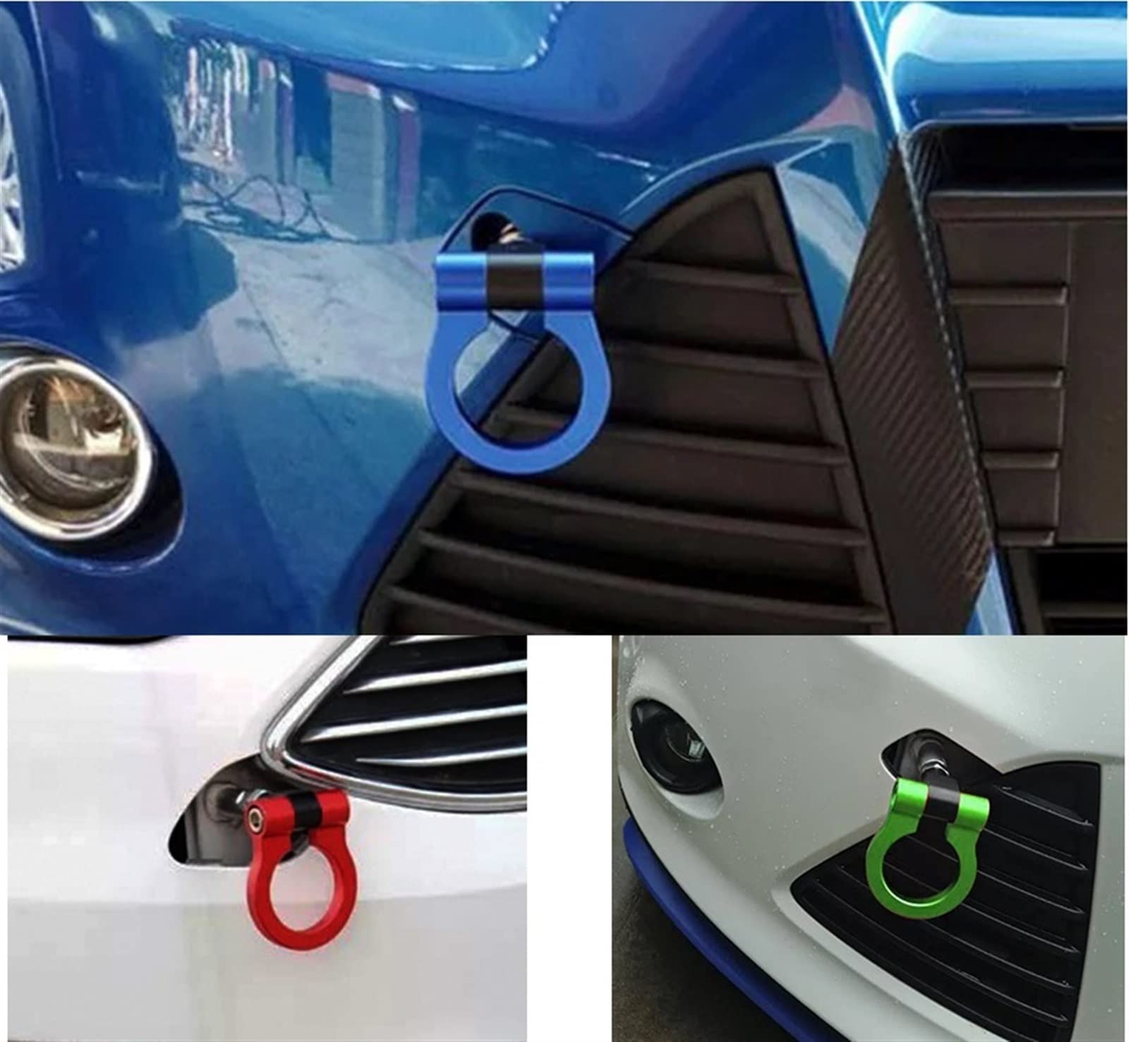 PortablPractical Trailer Hitch Shape 1 szt. Uniwersalny hak holowniczy pasuje do samochodu (kolor: czerwony)