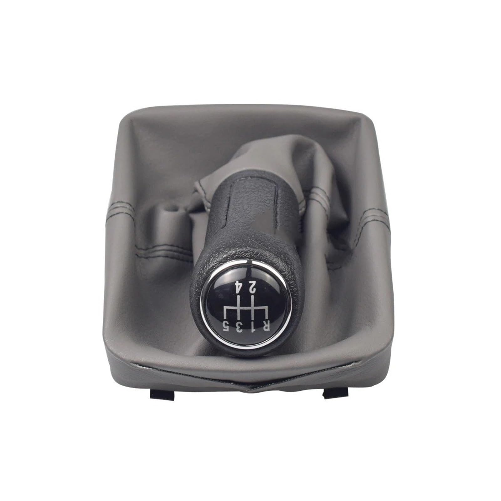 SAUANMNKTP Gearshift Knob for VW for Polo 9N 9N2 2002-2009 5 Speed Gear Shift Knob Car Stick Shifter Lever(5 Speed-Gray)