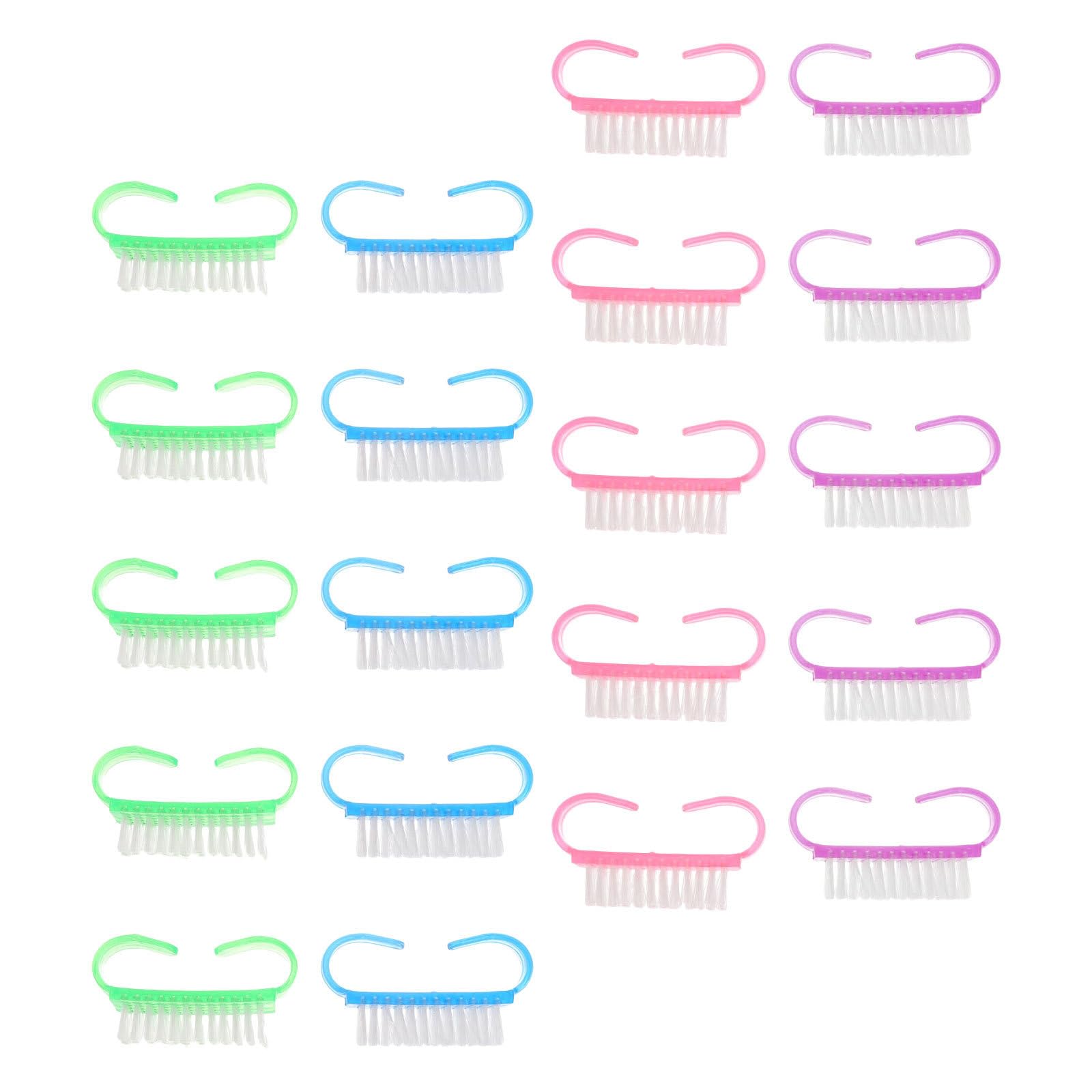 200 Pezzi Spazzola per Unghie Mini in Plastica e Nylon, Forma