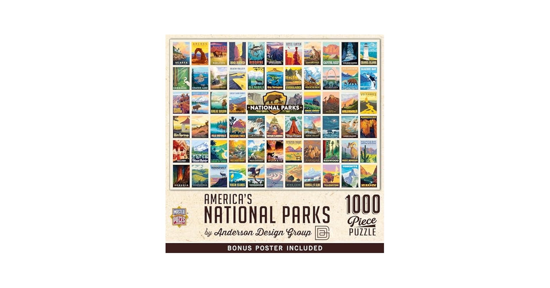 ジグソーパズル 62 National Parks Posters Jigsaw Puzzle 62 National Parks Posters 1000 Piece Jigsaw Puzzle (New