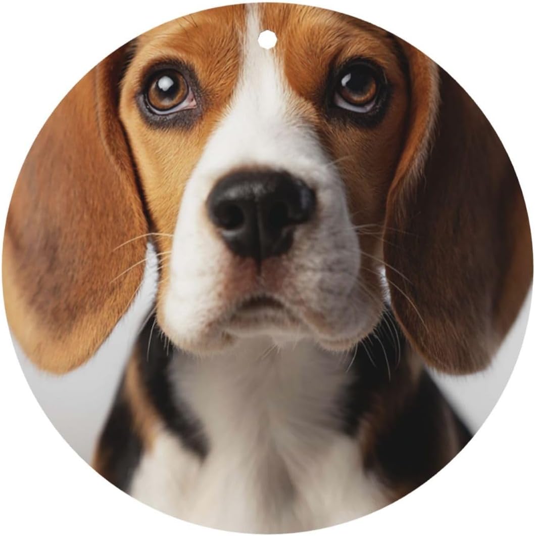 Car Air Freshener 24 PCS Cute Beagle Dog Hanging Car Air Fresheners Auto Interior Decor Card Freshener Strong Scented Card Lavender Cars Scents for Office Bedroom Close Drawer Round Shape