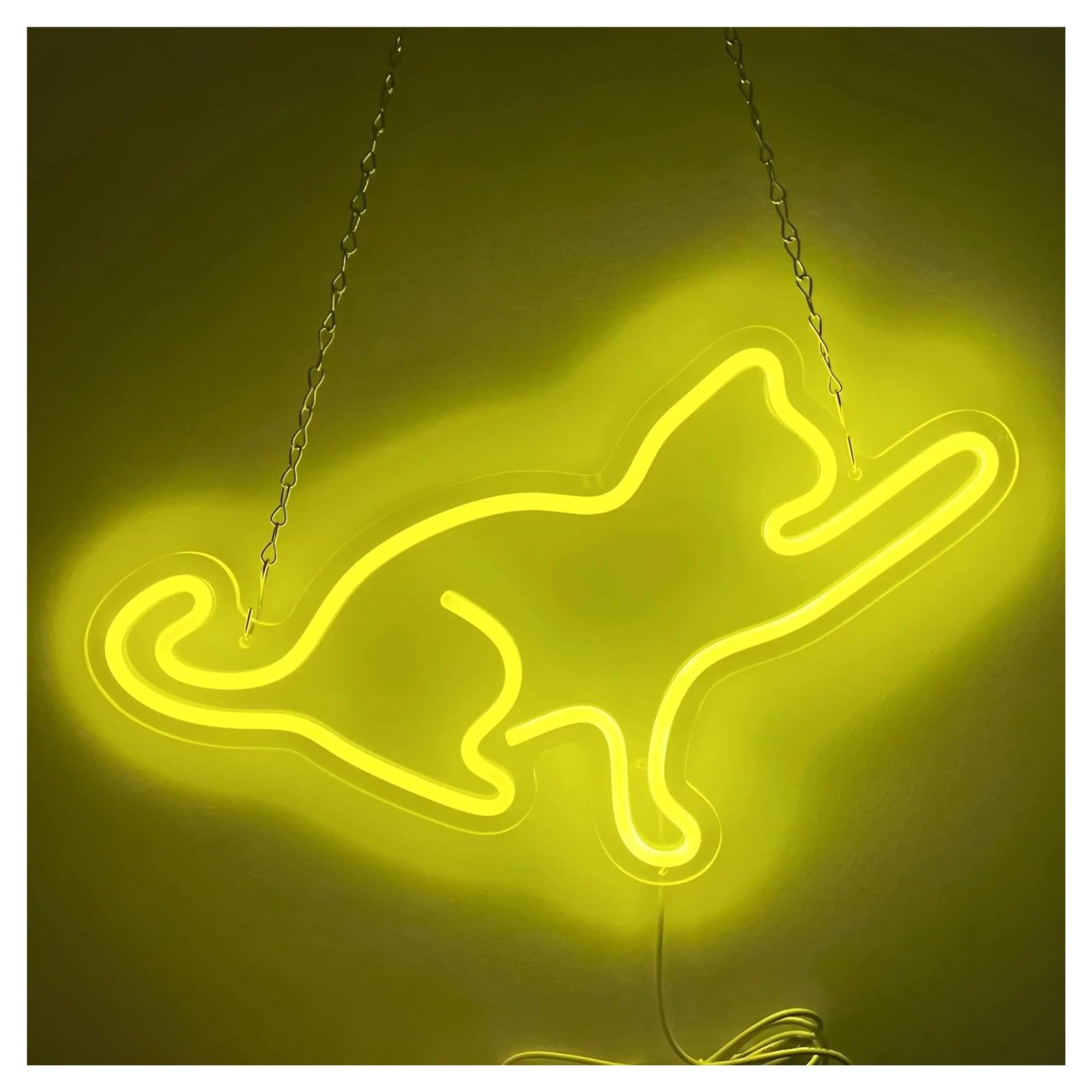 néon signe Néon Chat, Alimenté Par USB, Intensité Variable, Fat Cat Cafe, Salle De Jeux, Décoration Murale De Fête 38x26cm