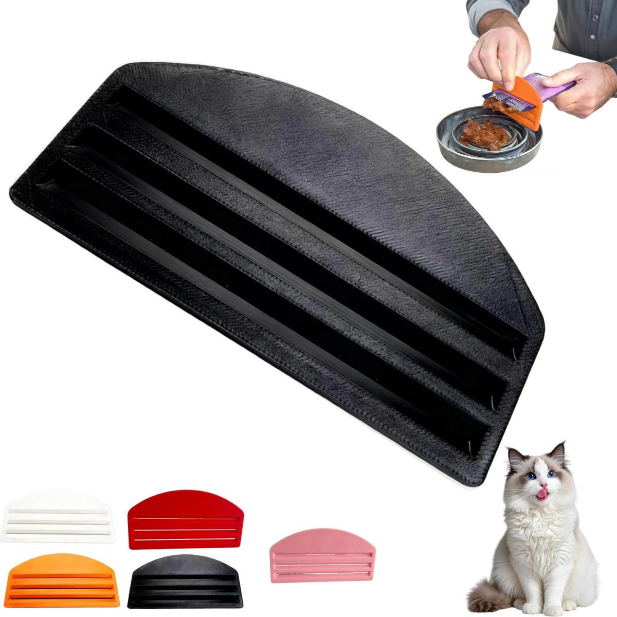 Cat Food Pouch Squeezer, Pet Food Extruder, Pet Food Pouch Squeezer for Cats Dogs, Easy Dispensing Portable, for Small Medium Large Breeds Animals Feeding Home Travel Kitchen (1pc-black)