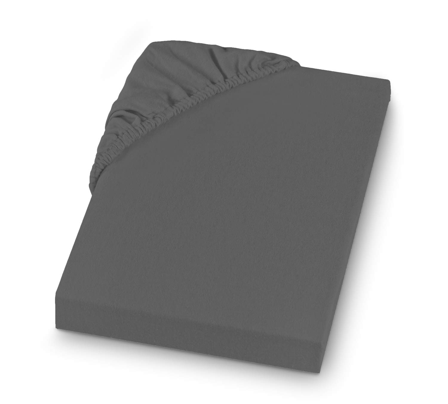 SETEX Fitted Sheet, Cotton, Darkgray, 100 x 200