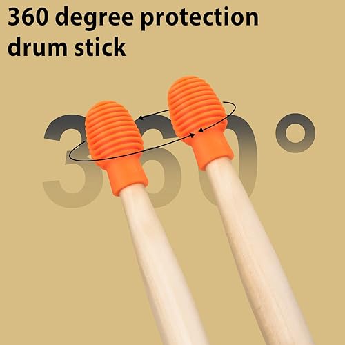 Miniatura 6 de 4 piezas de tambor silenciador de tambor de silicona para baqueta, consejos de práctica silenciosos, accesorio de percusión, repuesto para silencio,