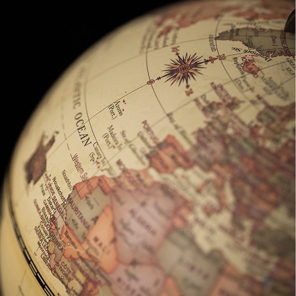 Innovativo globo retrò con supporto, mappamondo geografico educativo per bambini e adulti, decorazione per la casa - Ultimo stile educativo divertente