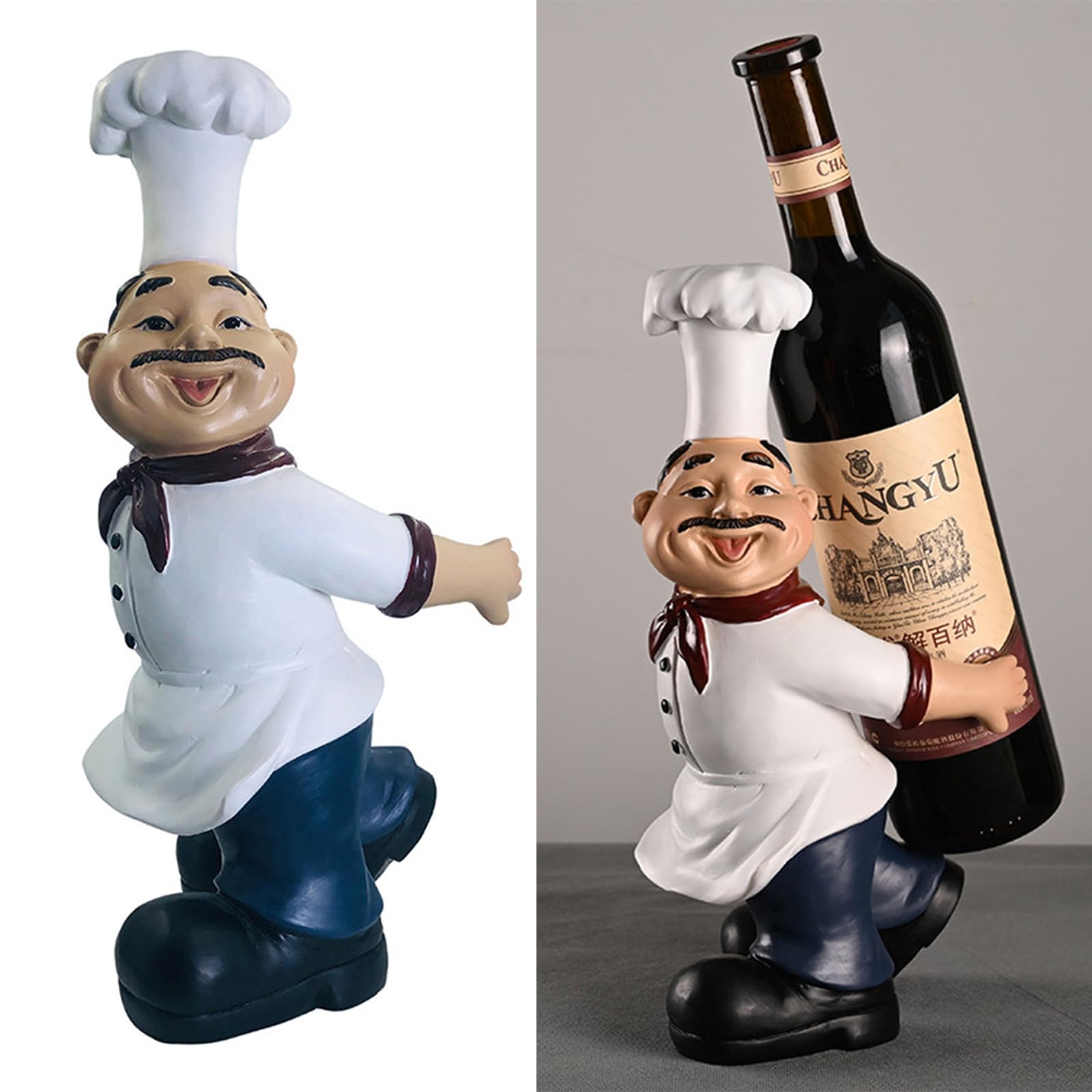 Soporte decorativo para botellas de vino para cocina, soporte para vino, estatua, decoración del hogar, exhibición de vino, centro de mesa, decoración de cocina