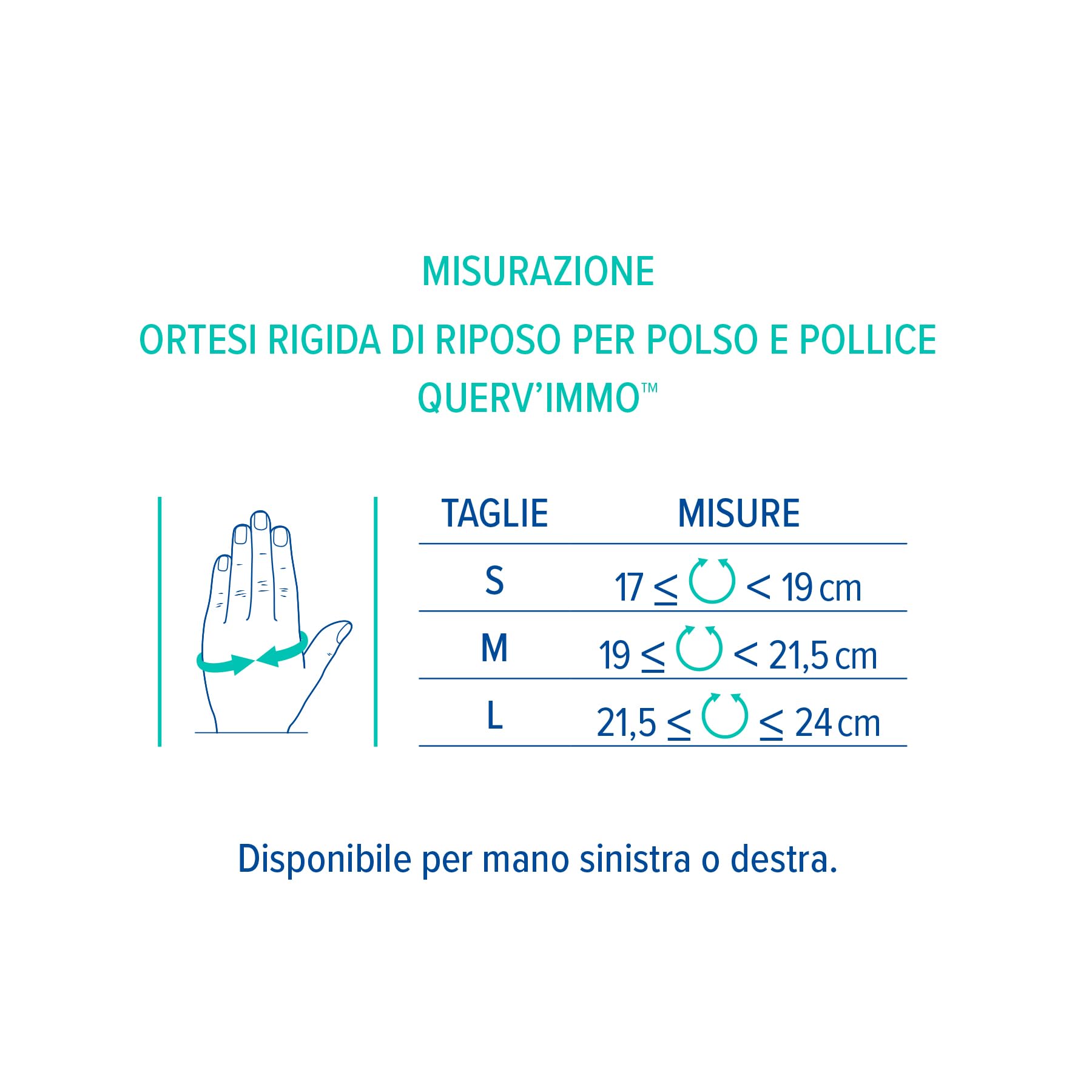 Epitact | Tutore Polso-Pollice Querv’Immo | Tendinite del Pollice, Tenosinovite di De Quervain | Allevia i Dolori di Notte o a Riposo | Comfort Ottimale (M, Sinistra)