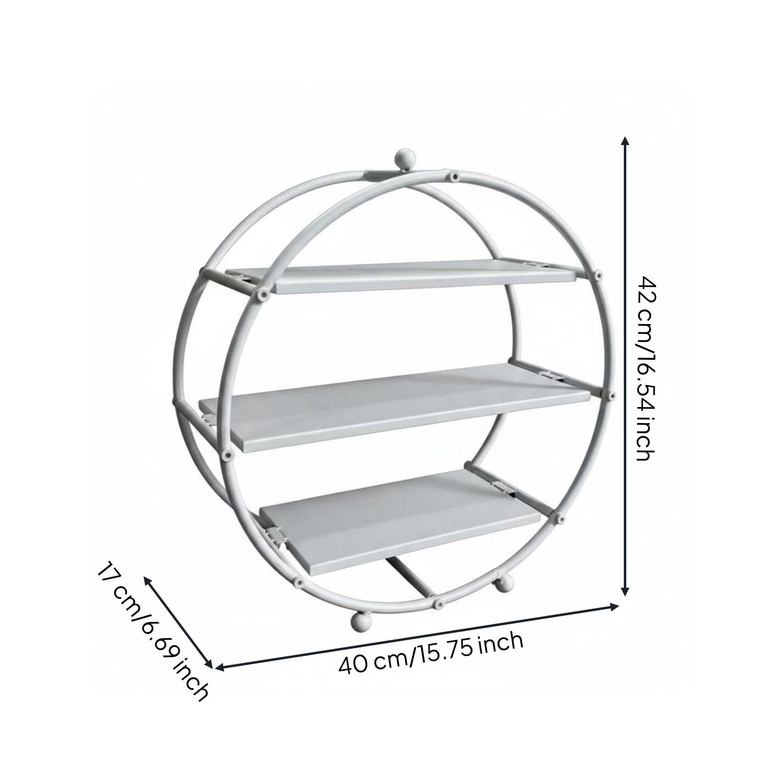 Soporte Redondo para Postres con Estructura Triple Portapasteles Metal Sólido Diseño de Línea Elegante y Moderna Adecuado para Cumpleaños Bufés Festivos, color to 2, 40 17 42CM