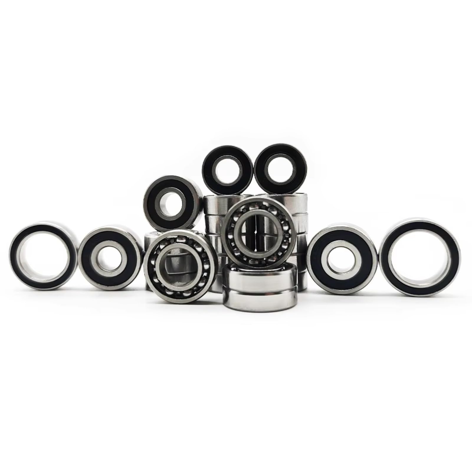 Für Axial Für SCX10 III 1/10 24 Teiliges Vorgefettetes Kugellager Set Vorder Hinterachse AR45 Portalachse Schwarz Gummigedichtet RC Car Teile RC Lagerteile